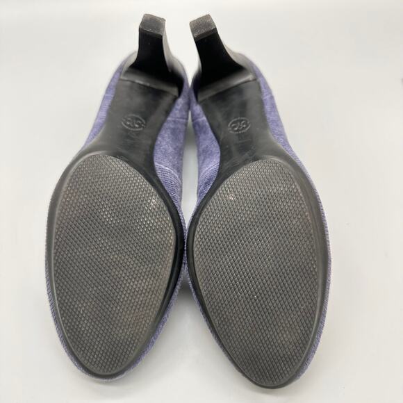 Johnston and Murphy Navy Blue Corduroy Platform Heels Pumps Womens 10M - Picture 6 of 11